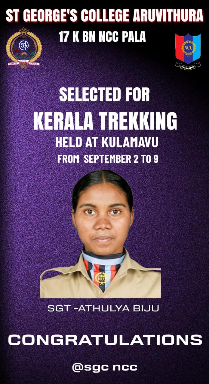 Selected for Kerala Trekking held at Kulamavu
